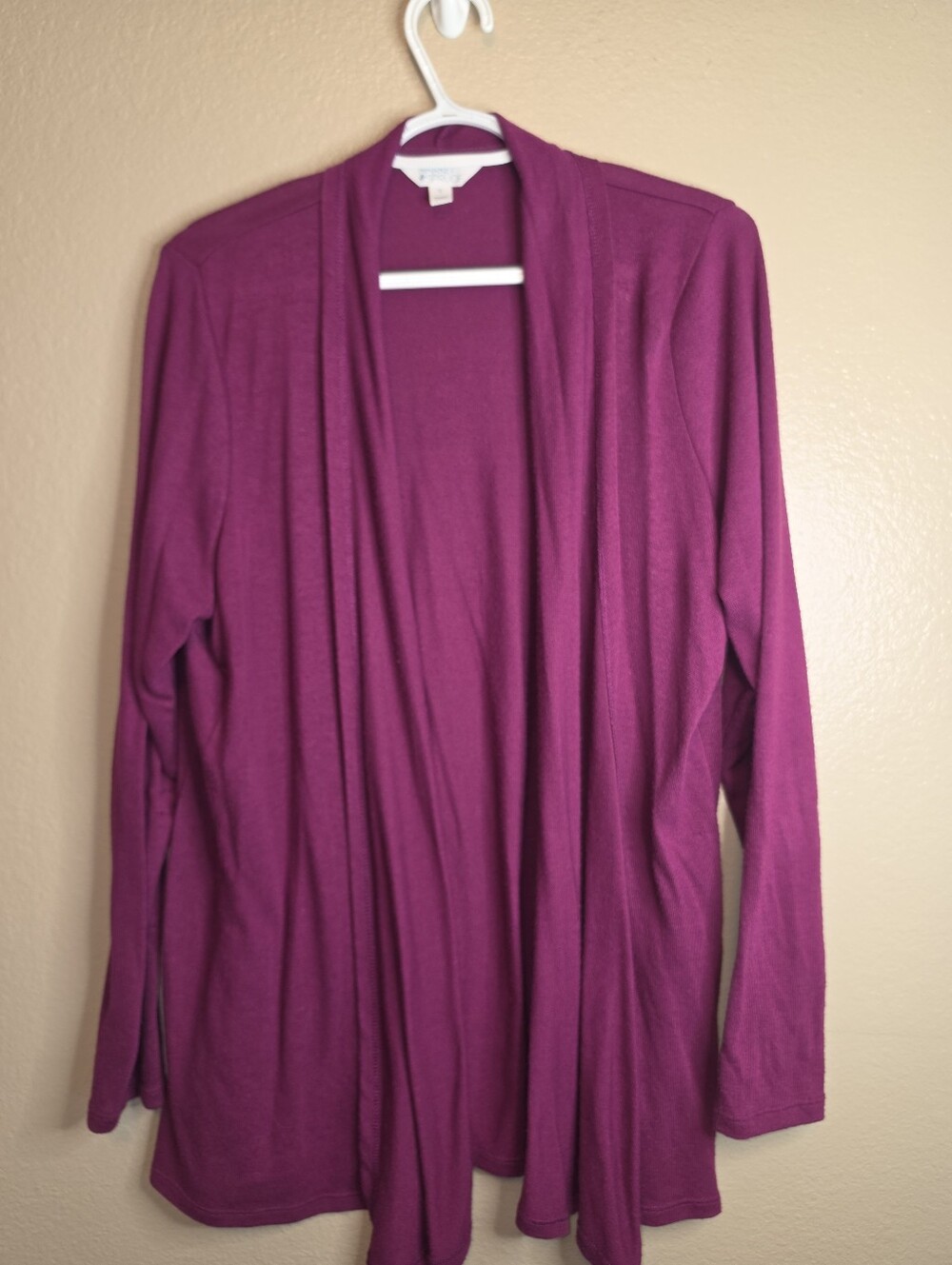 Market & Spruce Open-Front Cardigan Sweater - Magenta